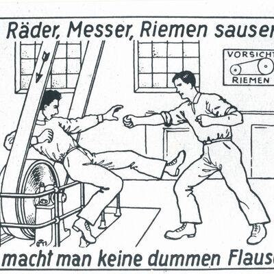 Unfallgefahr durch Transmissionsriemen