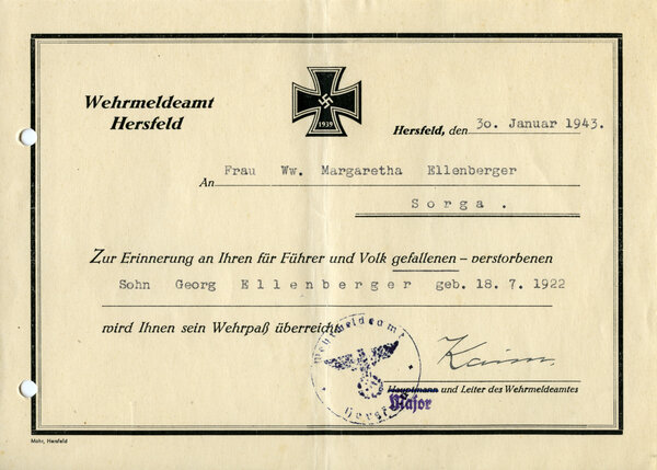 Bild vergr&ouml;&szlig;ern: Wehrmeldeamt Hersfeld