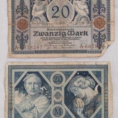 2001-0003 20 Mark Reichsbanknote