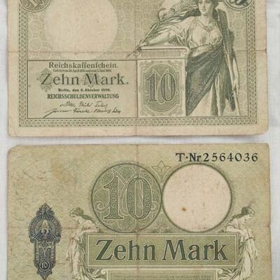 2001-0136 Reichskassenschein 10 Mark
