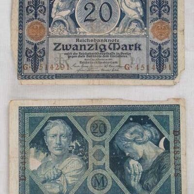 2001-0138 20 Mark Reichsbanknote